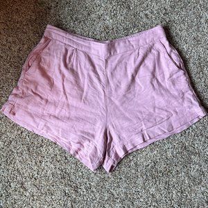 Abercrombie Pink Linen Shorts